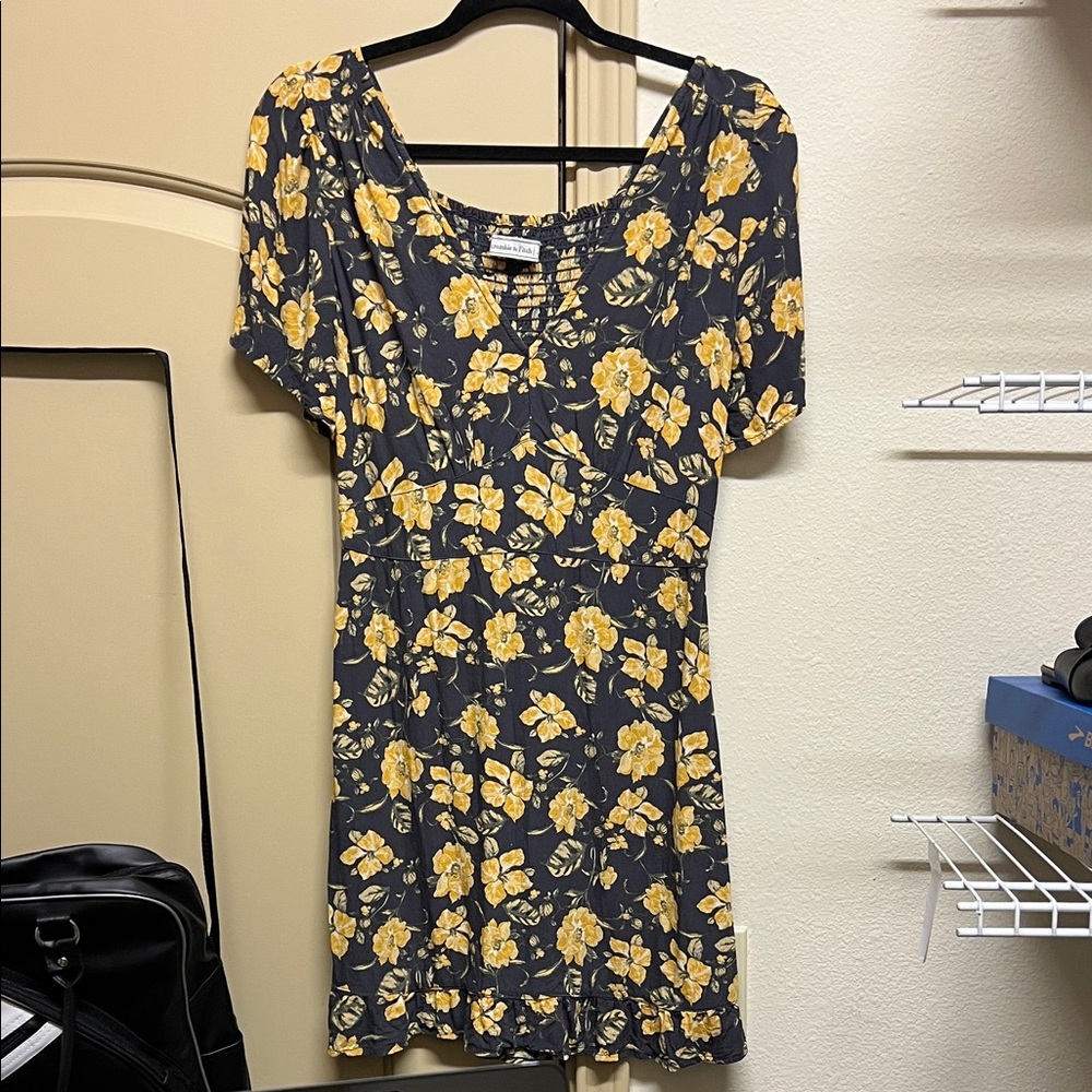 Abercrombie & Fitch Yellow Floral Mini Dress